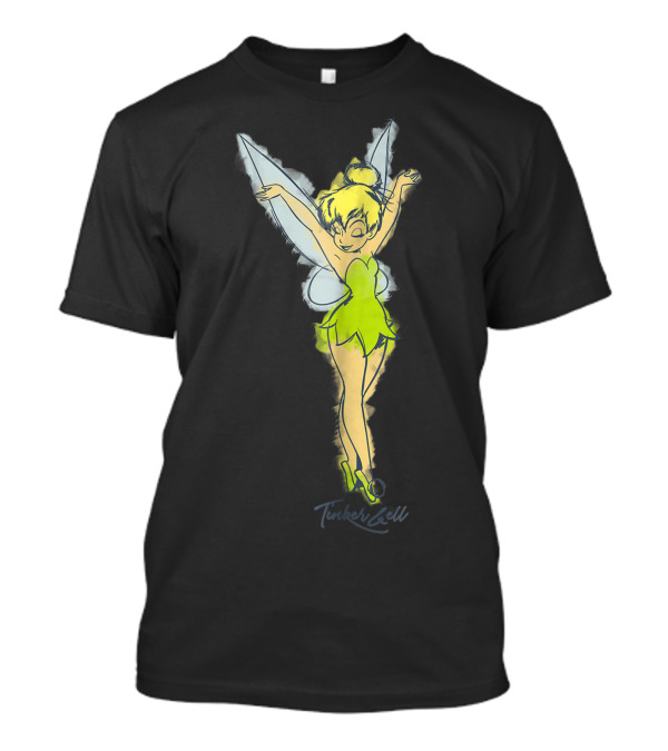 Disney Tinker Bell Watercolor Sketch Peter Pan T-Shirt