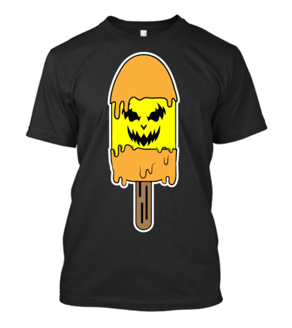 Bad Ice Mean Ice Cream Halloween Popsicle Face T-Shirt