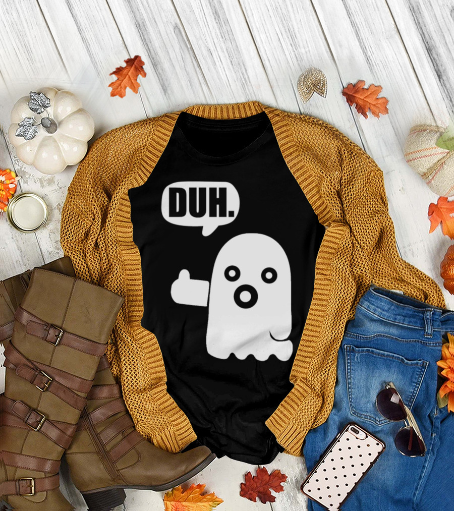 Duh Ghost Thumbs Up Approval Sign T-Shirt