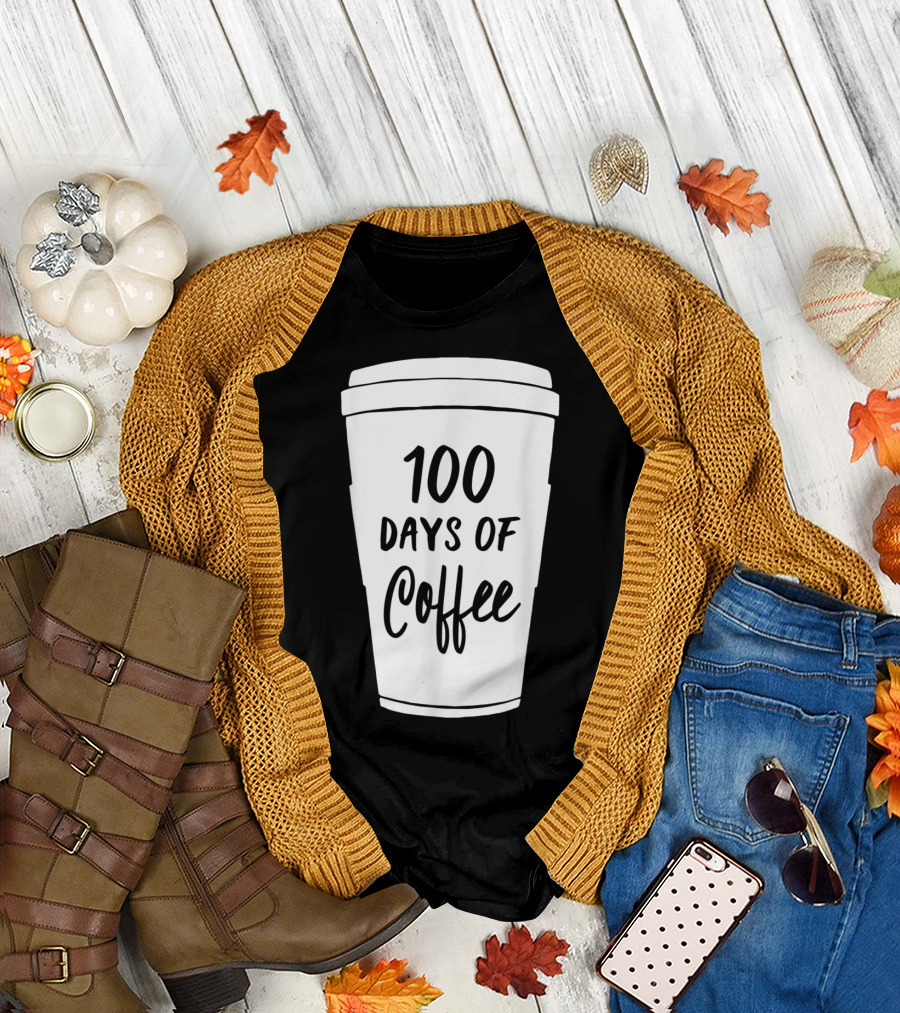 100 Days Of Coffee Proud Teacher Celebratory Mug T-Shirt