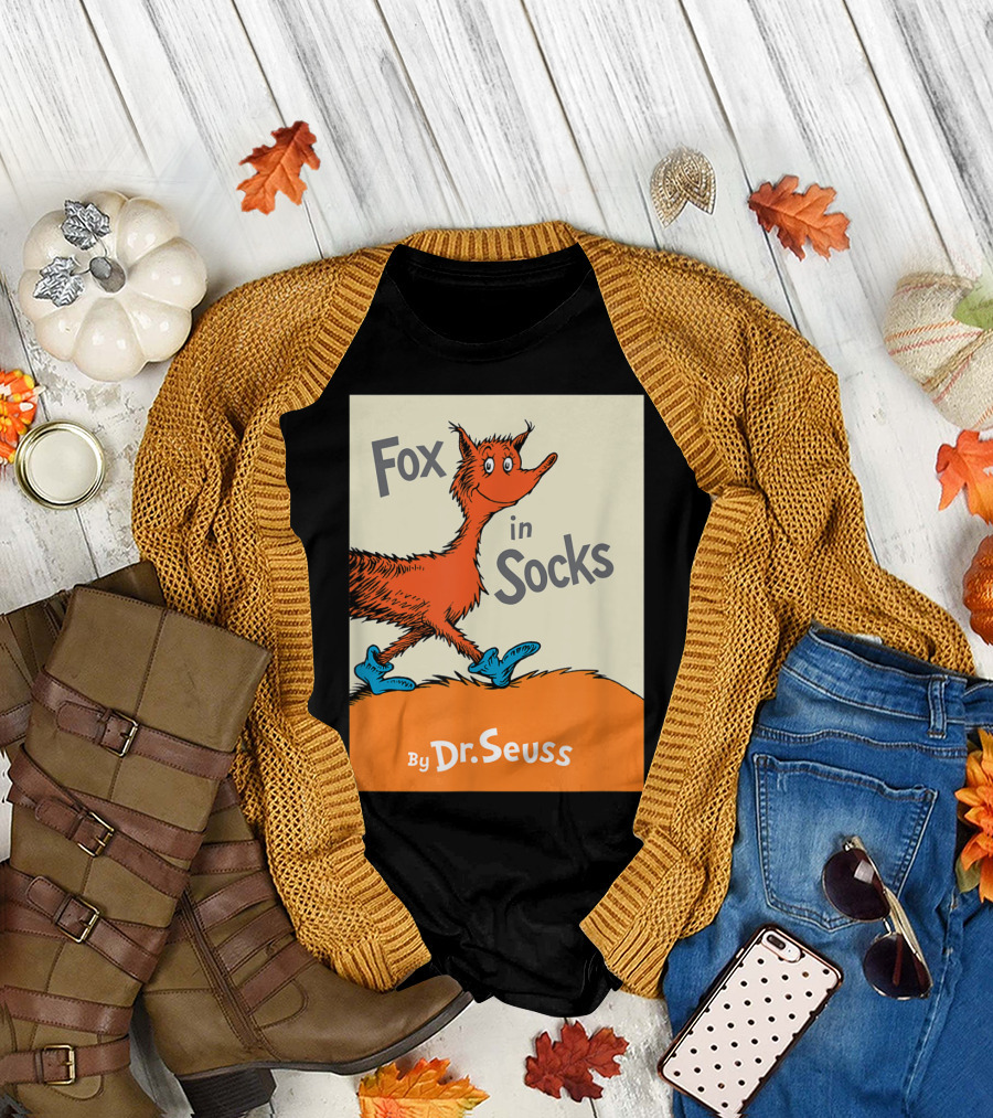 Fox in Socks by Dr. Seuss Book Cover T-Shirt