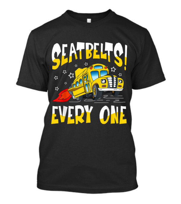 Seatbelts Everyone Magic School Bus Flying Adventure T-Shirt