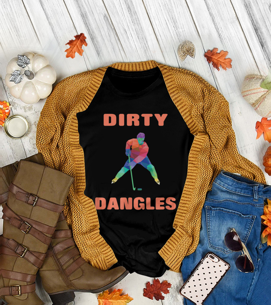 Dirty Dangles Beer League Funny Hockey Player T-Shirt