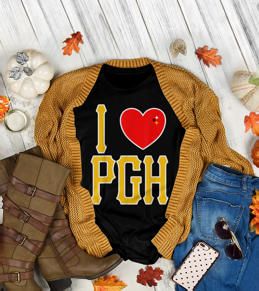 I Love Pittsburgh PGH Heart Yinzer T-Shirt