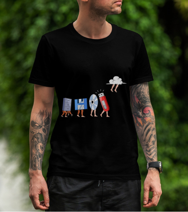 Evolution Of Computer Storage Funny Geek Engineer T-Shirt
