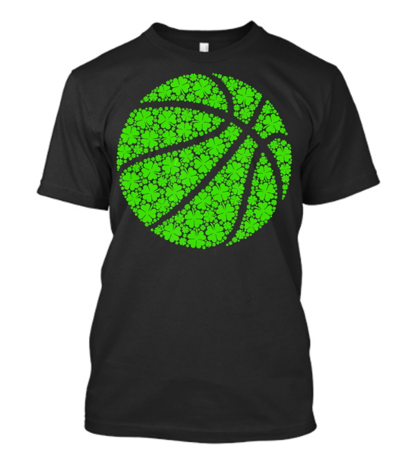 Basketball Ball Irish Shamrock Clover Luck T-Shirt