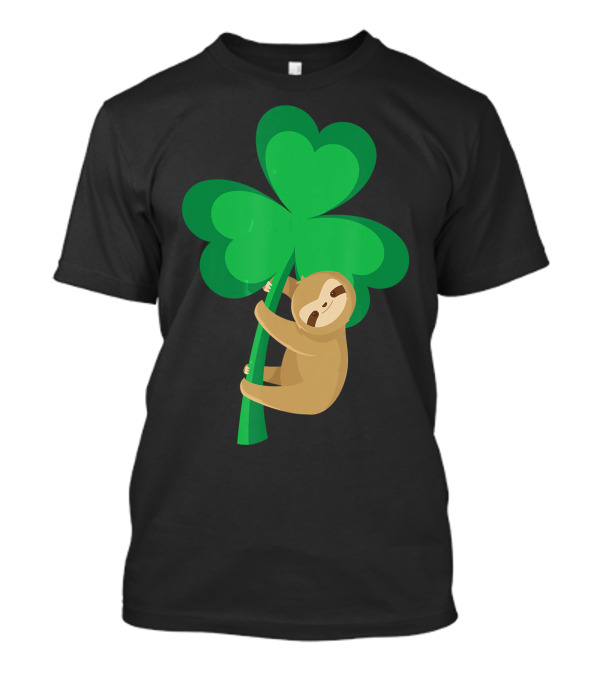 Sloth With Shamrock St Patrick's Day And Children T-Shirt
