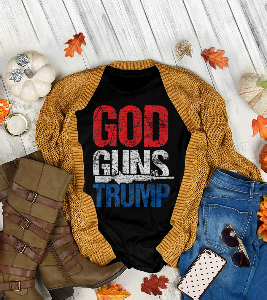 God Guns Trump 4th Of July Patriot Republican Pride USA T-Shirt