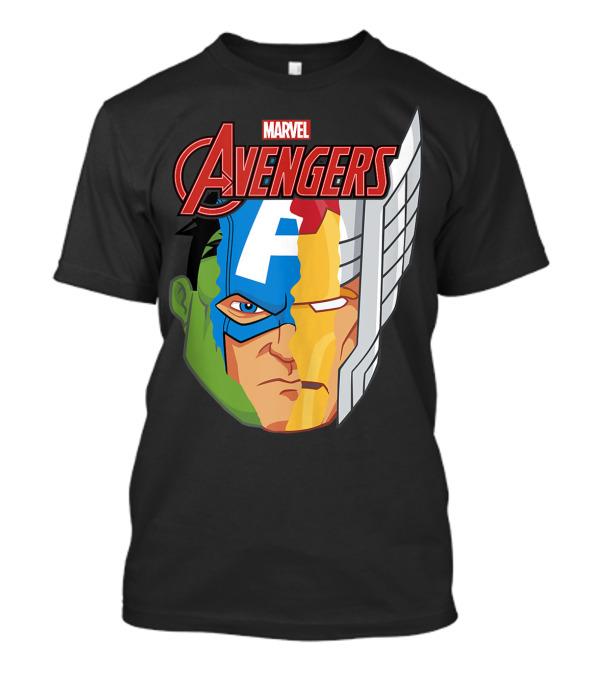 Marvel Avengers Face Avengers Character Mashup T-Shirt