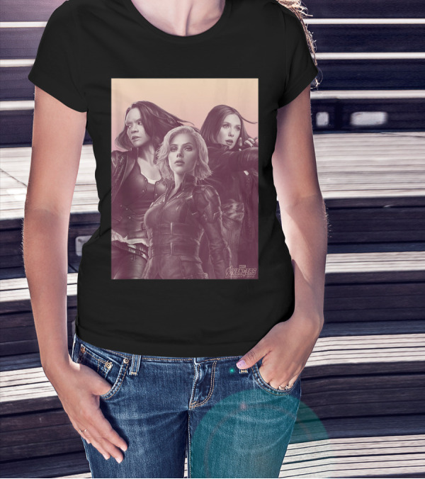Marvel Women Avengers - Black Widow Scarlet Witch Okoye T-Shirt