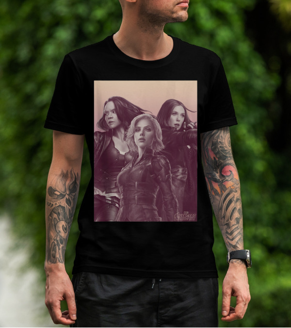 Marvel Women Avengers - Black Widow Scarlet Witch Okoye T-Shirt
