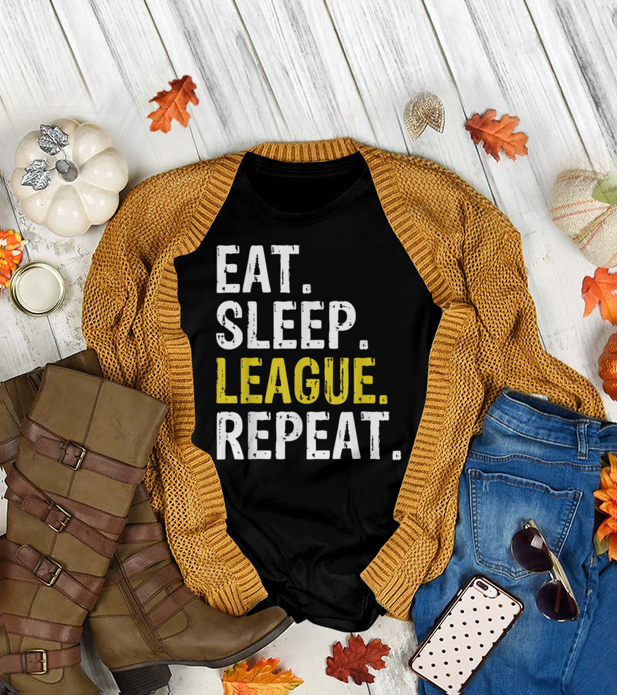 Eat Sleep League Repeat Sports Game Gaming Lifestyle T-Shirt