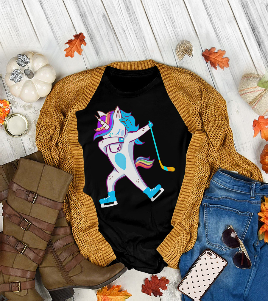Dabbing Unicorn Hockey Dab Squad T-Shirt