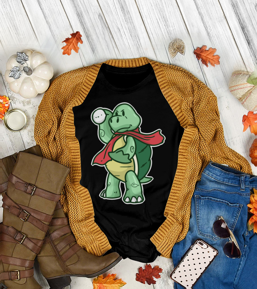 Snow Winter Ski Sledge Snowman Turtle Scarf Snowball T-Shirt