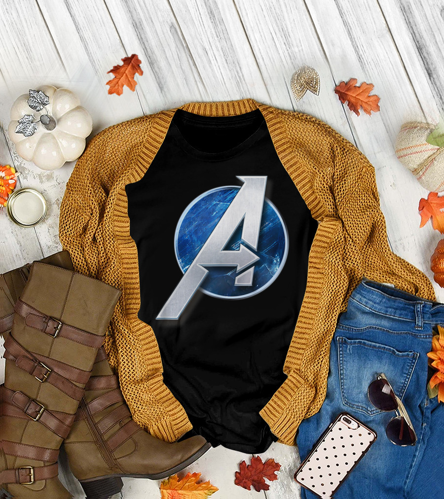 Marvel's Avengers Iconic Silver 'A' Emblem T-Shirt