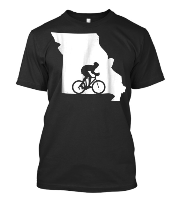 Missouri Biking Love Mountain Bike Silhouette Mo Biker T-Shirt