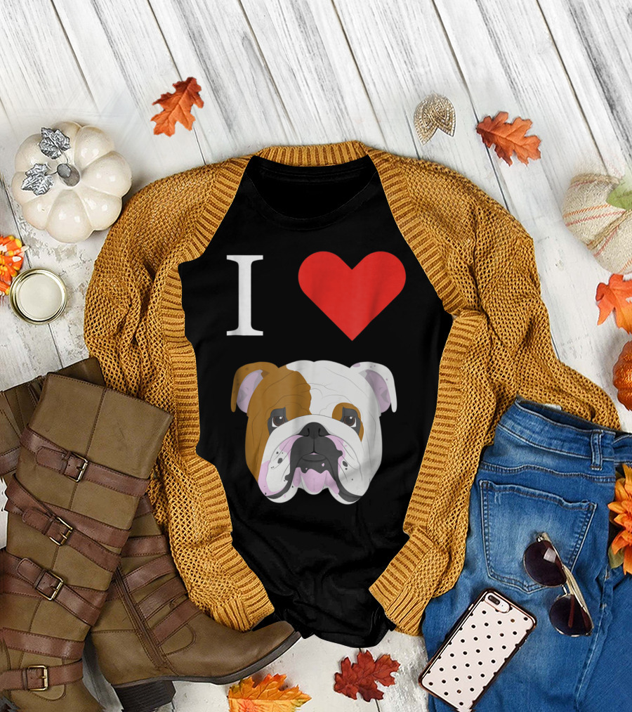 I Heart My English Bulldog T-Shirt