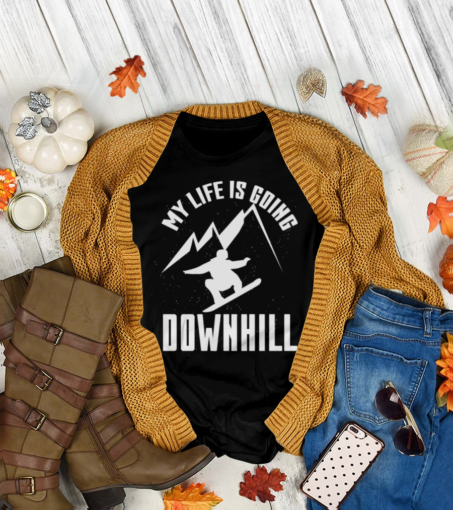 My Life Is Going Downhill Freestyle Snowboarding T-Shirt