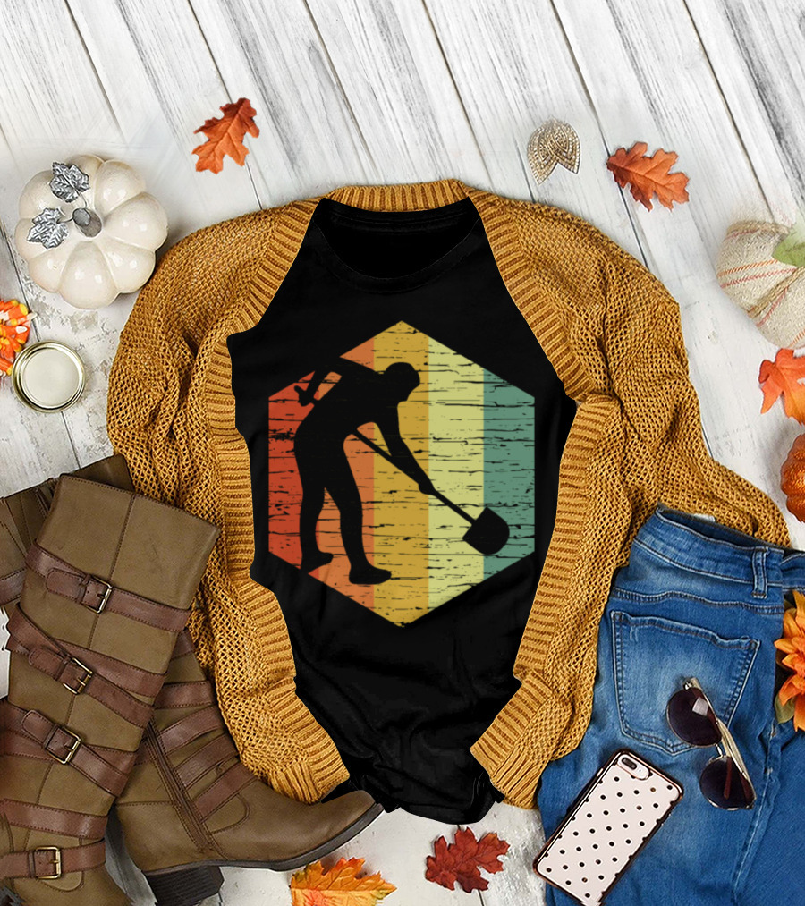 Retro Archaeologist Vintage Stripes T-Shirt