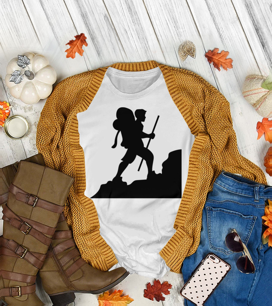 Hiking Hike Wander Walk Tramp Walker Wanderer Mountain Climber T-Shirt