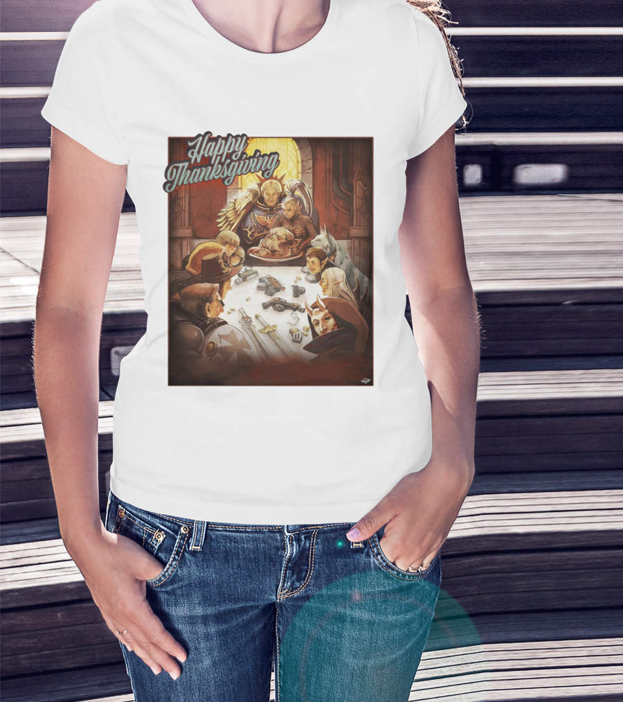Warhammer Happy Thanksgiving Table Gathering T-Shirt