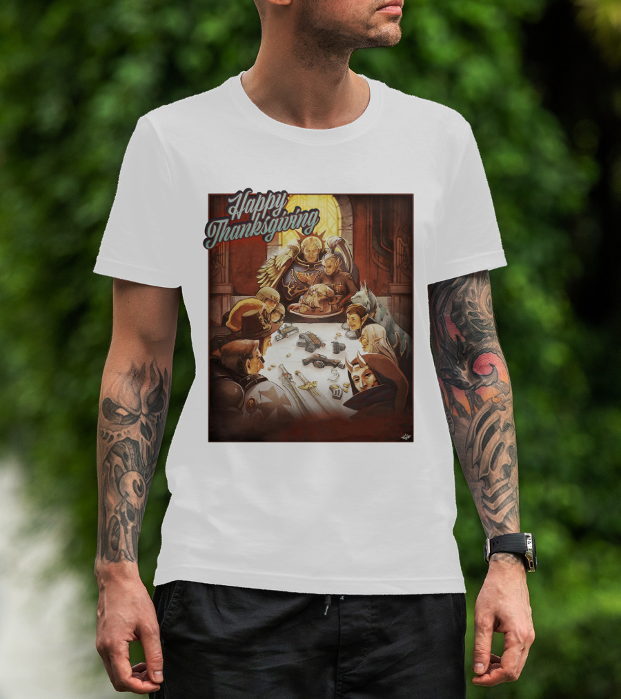 Warhammer Happy Thanksgiving Table Gathering T-Shirt