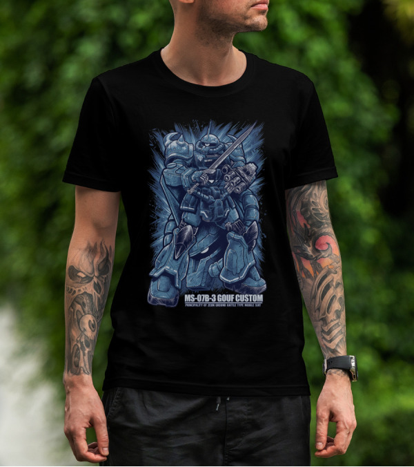 MS-07B-3 Gouf Custom Principality Of Zeon Ground Battle Type Mobile Suit Gundam T-Shirt