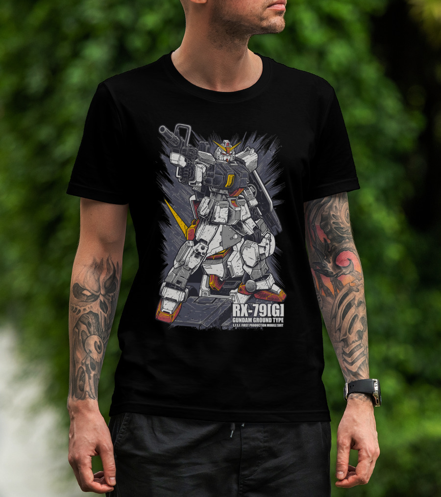 RX-79[G] Gundam Ground Type U.N.T. First Production Mobile Suit T-Shirt
