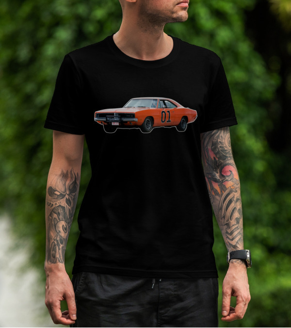 Dukes Of Hazzard General Lee 01 Iconic Orange Muscle Car Vintage TV Classic T-Shirt