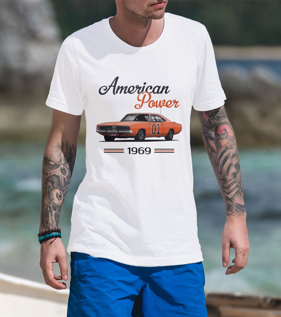 American Power 1969 Dukes Of Hazzard Charger 01 T-Shirt