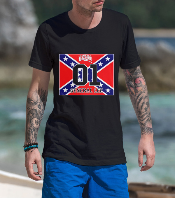 The Dukes Of Hazzard 01 General Lee Confederate Flag T-Shirt