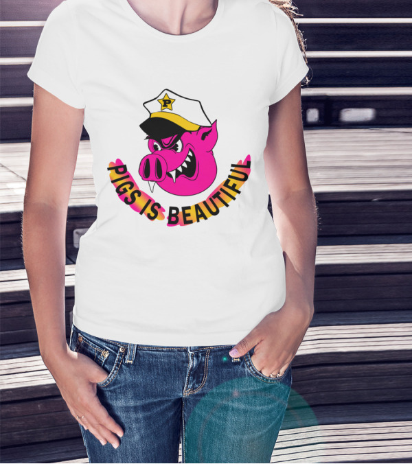Captain Spaulding Pink Pig With Hat Pigs Is Beautiful T-Shirt