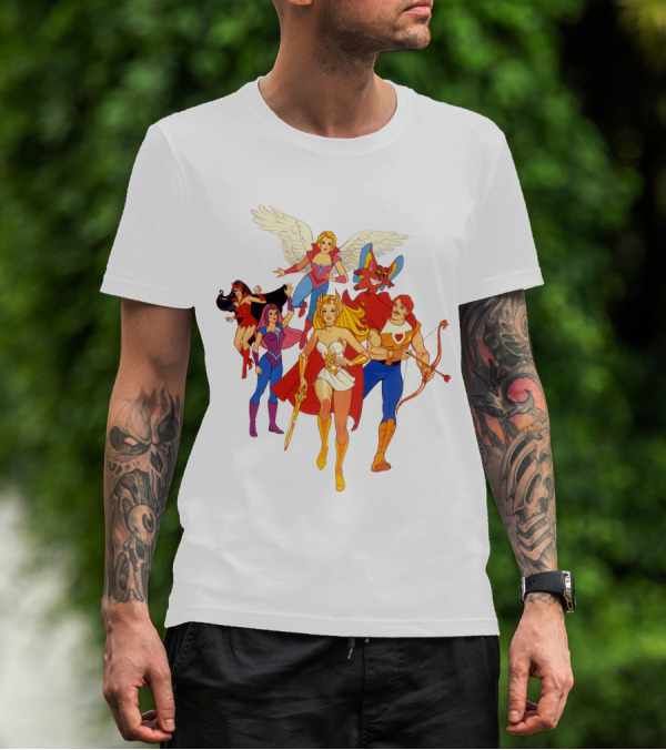 She Ra Princess Of Power Heroes Group T-Shirt