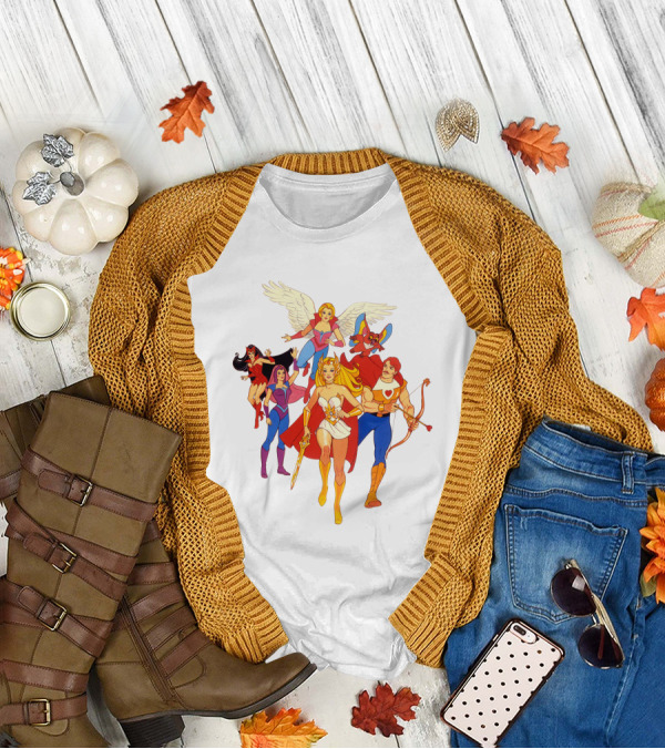 She Ra Princess Of Power Heroes Group T-Shirt