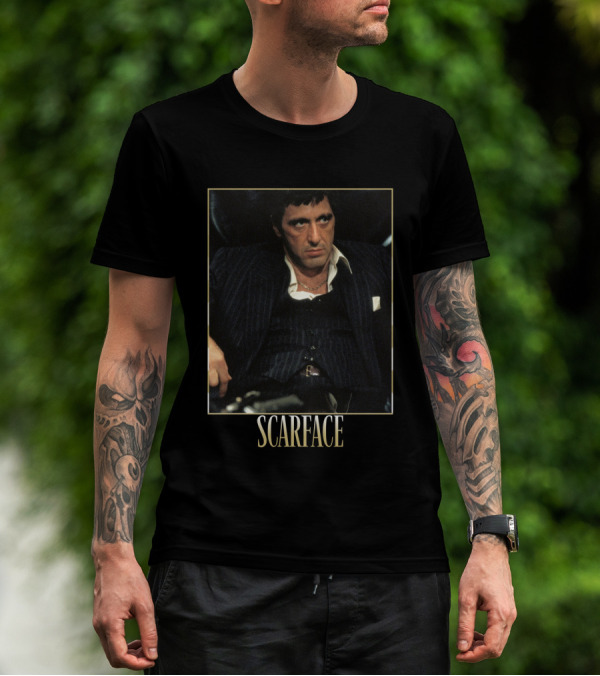 SCARFACE Tony Montana Al Pacino Classic Movie Scene T-Shirt