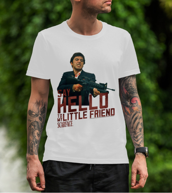 Say Hello To My Little Friend Scarface Movie Iconic Scene T-Shirt