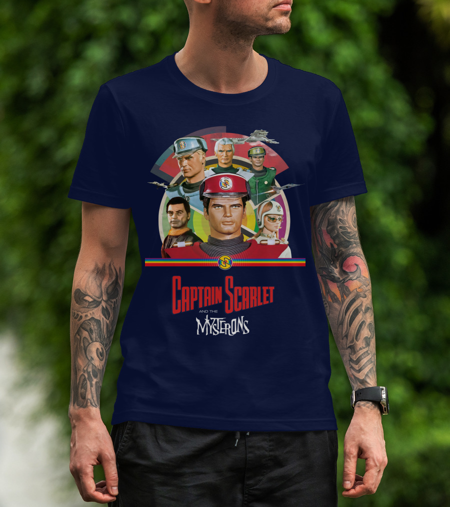 Captain Scarlet And The Mysterons Animated Series Characters Group T-Shirt