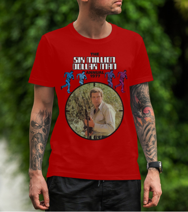 The Six Million Dollar Man Running Figures Annual 1977 T-Shirt