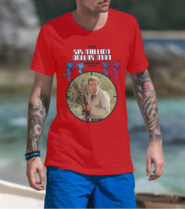 The Six Million Dollar Man Running Figures Annual 1977 T-Shirt