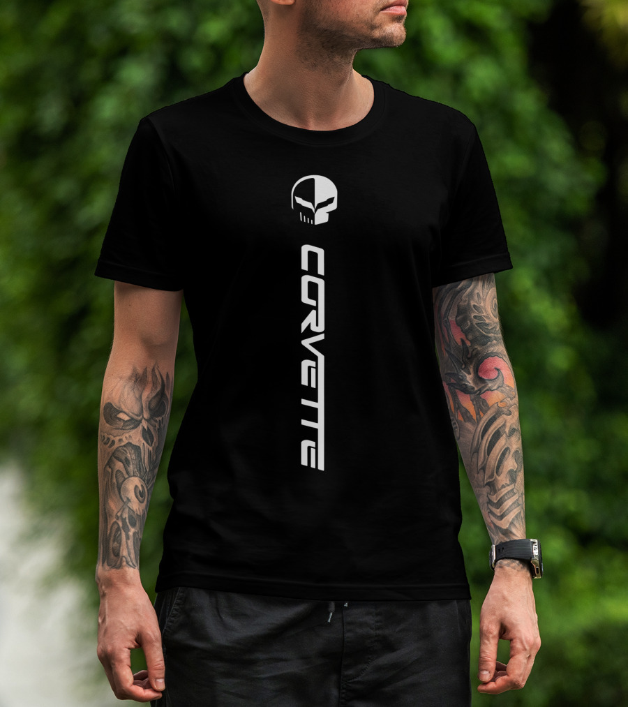 Corvette Vertical Skull T-Shirt