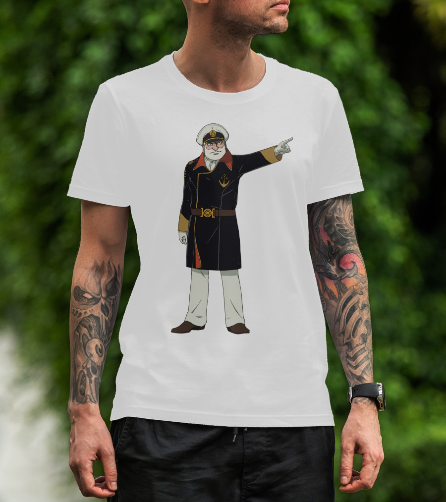 Captain Avatar Star Blazers Iconic Character Pose T-Shirt