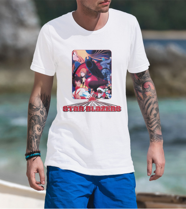 Star Blazers Classic Anime Character Montage Series T-Shirt