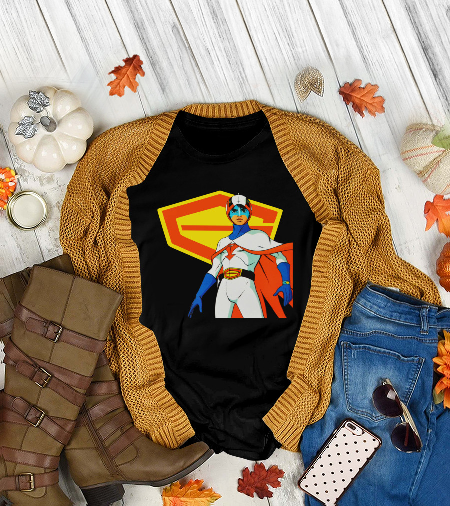 Battle of the Planets G Force Iconic Character with Emblem T-Shirt
