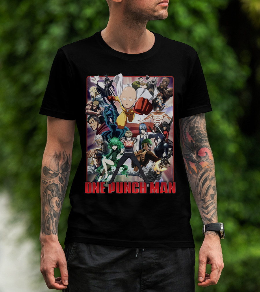 One Punch Man Cast Of Characters Ensemble T-Shirt