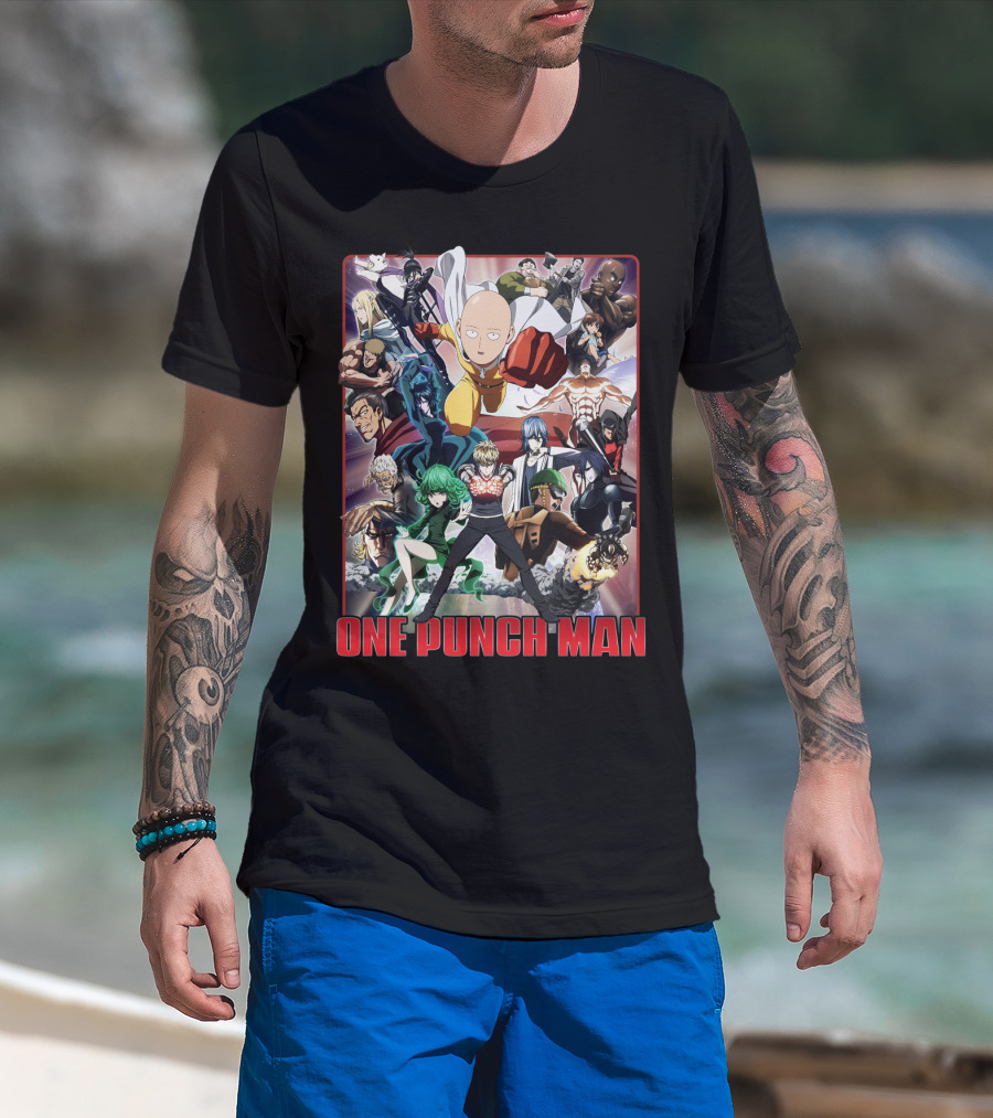 One Punch Man Cast Of Characters Ensemble T-Shirt