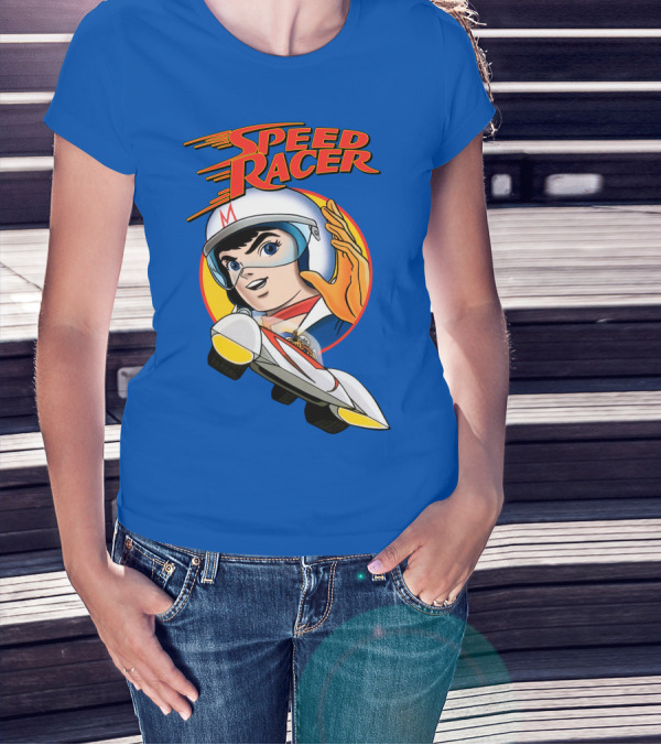 Speed Racer Character With Helmet And Car T-Shirt