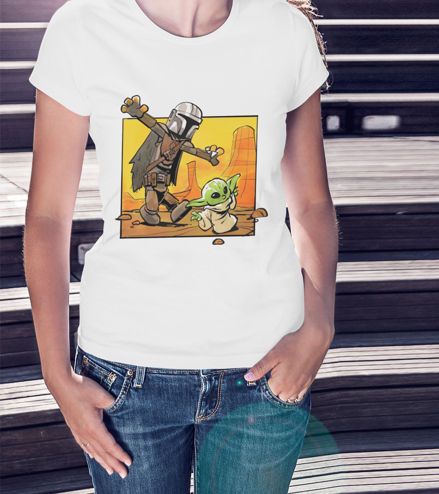 The Mandalorian And Grogu Desert Adventure Baby Yoda T-Shirt