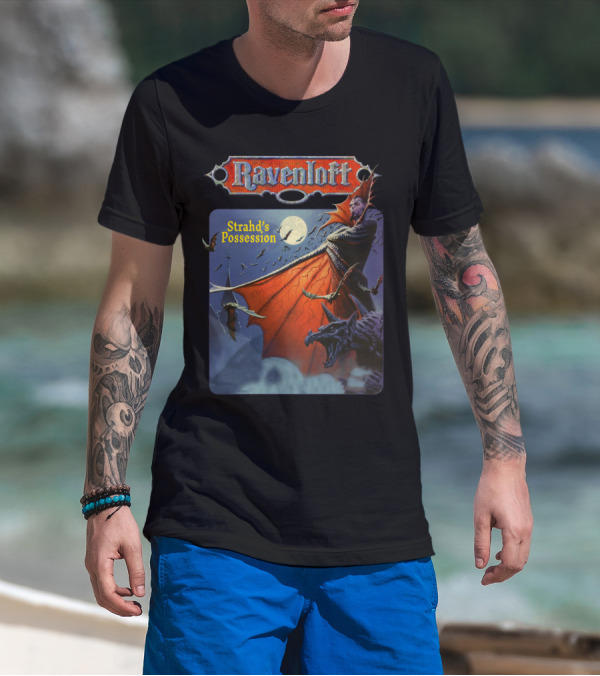 Ravenloft Strahd's Possession Vampire Moon Bats Wings Gargoyle T-Shirt
