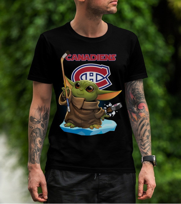 Baby Yoda Canadiens Hockey NHL Montreal Canadiens T-Shirt