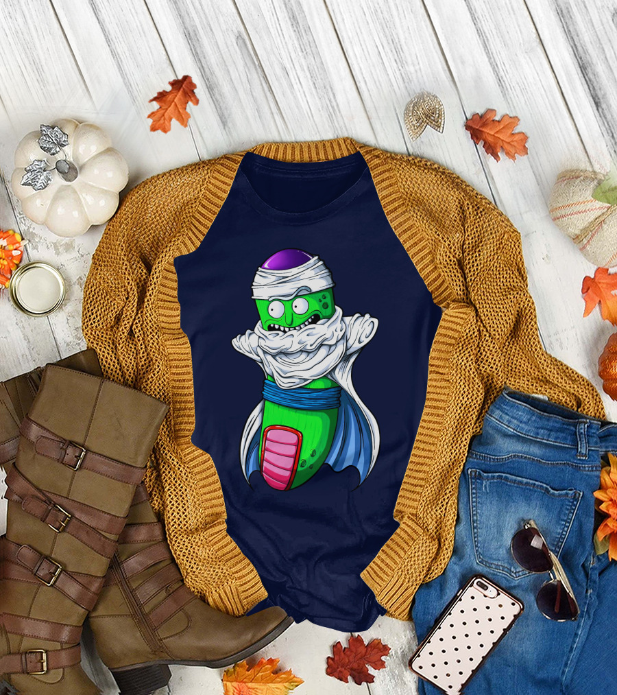 Rick And Morty Pickle Rick Meets Dragon Ball Z Fusion T-Shirt